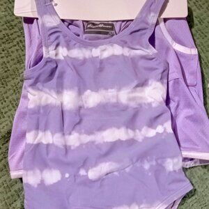 New without tags Eddie Bauer one piece swimsuit and Hooded cover up size 5